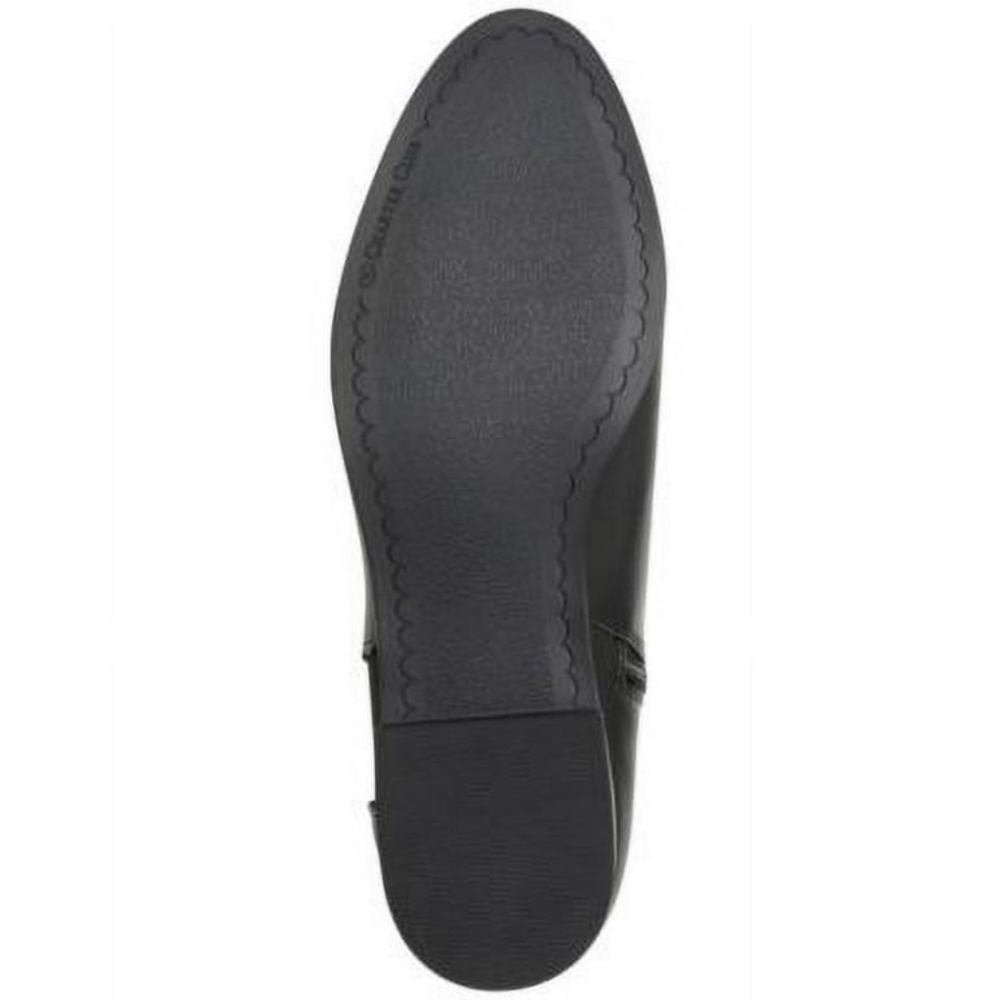 Charter Club Daxi Women's Black Scalloped Round Toe Block Heel Slip On Booties - Picture 4 of 8